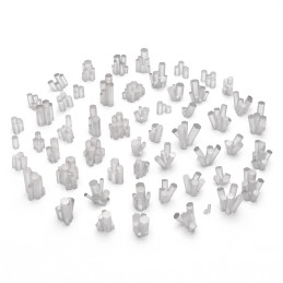 Prismes de quartz transparents | Bits en résine Prismes de quartz transparents | Bits en résine