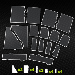 Set di trasparenti Glasspack Footprints - 11a edizione compatibili con Warhammer 40 000® | 40k Footprints