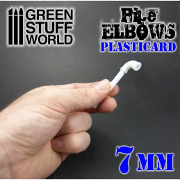 Plasticard Pipe ELBOWS 7mm | Plasticard