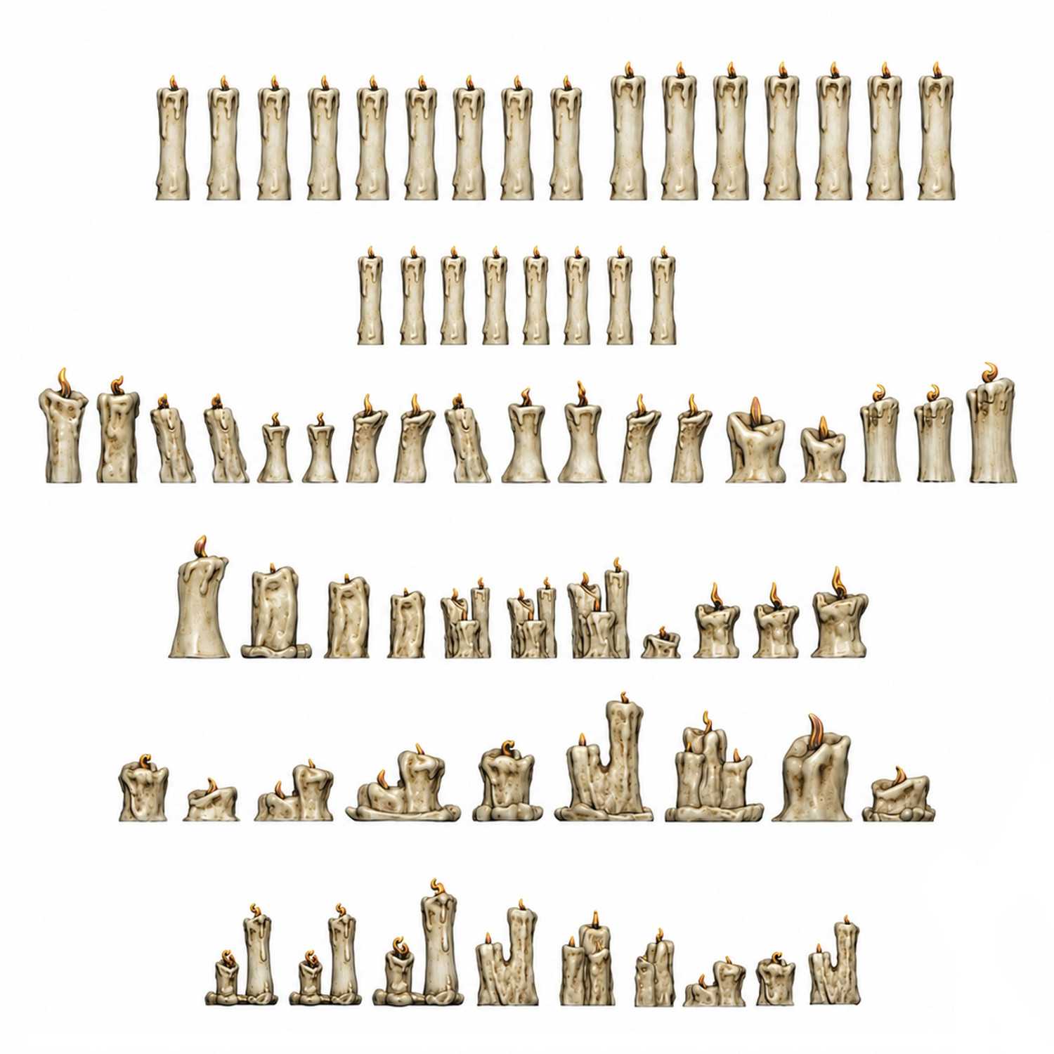 3D-Druckset - Kerzen aus Harz | Kompatible Warhammer-Kerzen 3D-Druckset - Kerzen aus Harz | Kompatible Warhammer-Kerzen