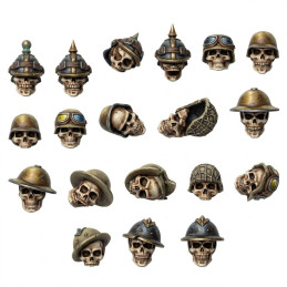 Schädel mit Helmen | Trench Crusade und Warhammer Kompatible
