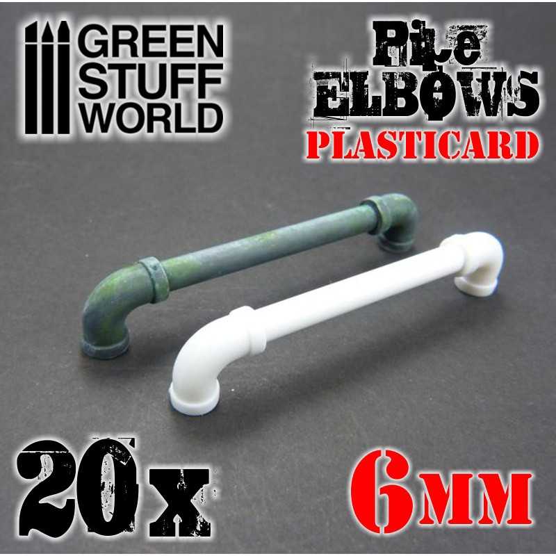 Plasticard Pipe ELBOWS 6mm | Plasticard