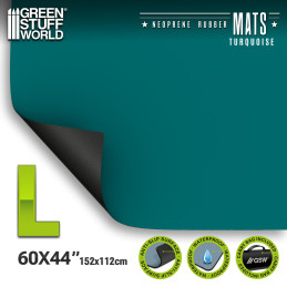 Neopren-Brettspielmatte 112x152cm Türkis (44x60") Neopren-Brettspielmatte 112x152cm Türkis (44x60")