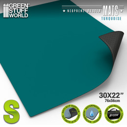 Tapis de jeu de société en néoprène 56x76 cm Turquoise (22x30") Tapis de jeu de société en néoprène 56x76 cm Turquoise (22x30")