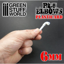 Plasticard Pipe ELBOWS 6mm | Plasticard