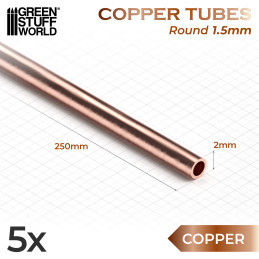 Tubos de Cobre 2mm Cobre