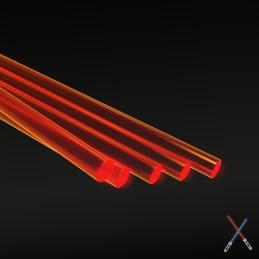 Acrylic Rods - Round 1.6 mm Fluor RED-ORANGE | Fluorescent profiles