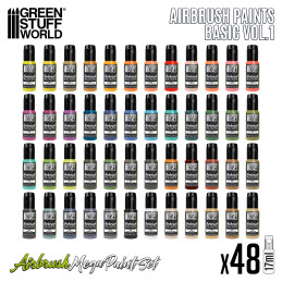 Airbrush-Basisfarben-Set Vol. 1.0 | Airbrush Basics Mega Set Airbrush-Basisfarben-Set Vol. 1.0 | Airbrush Basics Mega Set