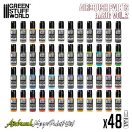 Airbrush-Basisfarben-Set Vol.2.0 | Airbrush Basics Mega Set Airbrush-Basisfarben-Set Vol.2.0 | Airbrush Basics Mega Set