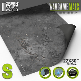Tapis néoprène 22x30" Wasteland Asphalt compatible avec Kill Team Tapis néoprène 22x30" Wasteland Asphalt compatible avec Kill Team
