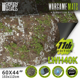 Neoprene Mat 44x60" Forgotten City with deployment lines 11th edition