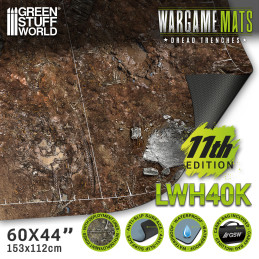 Neoprene Mat 44x60" Wasteland Asphalt with deployment lines 11th edition Neoprene Mat 44x60" Wasteland Asphalt with deployment lines 11th edition