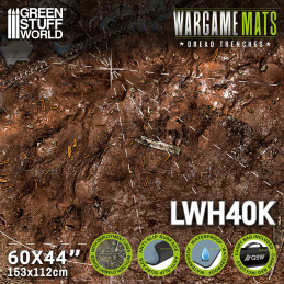 Tappetino neoprene 44x60" Wasteland Asphalt con linee di schieramento 11 edizione Tappetino neoprene 44x60" Wasteland Asphalt con linee di schieramento 11 edizione