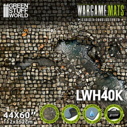 Tappetino neoprene 44x60" Cursed Cobblestones con linee di schieramento 11 edizione Tappetino neoprene 44x60" Cursed Cobblestones con linee di schieramento 11 edizione