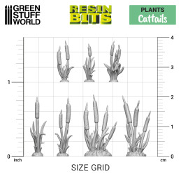 Set impreso en 3D - Juncos Plantas y vegetacion Set impreso en 3D - Juncos Plantas y vegetacion