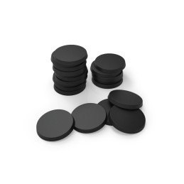 Peanas de Plástico - Redondas 28,5mm NEGRO