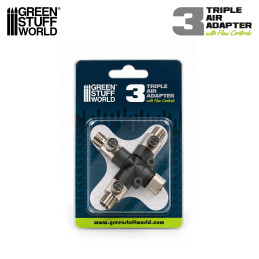 Adaptador triple para aerógrafo | Distribuidor de aire de 3 vías Adaptador triple para aerógrafo | Distribuidor de aire de 3 vías