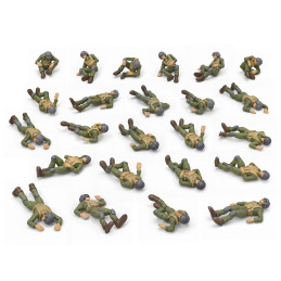 Figuren von verwundeten Soldaten 1:144 | Kit für Mecha, Gundams und Gunpla