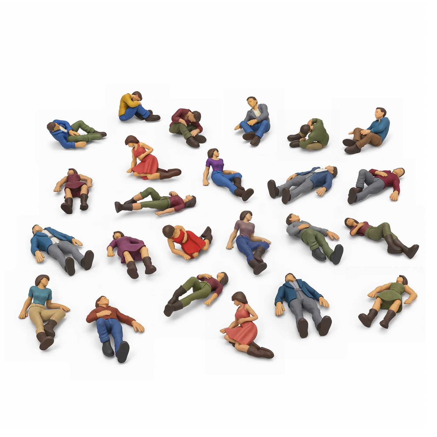 Figurine di civili feriti 1:144 | Kit per Mecha, Gundam e Gunpla