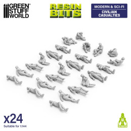 Figuren von verwundeten Zivilisten 1:144 | Kit für Mecha, Gundams und Gunpla