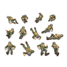 Figuren von verwundeten Soldaten 1:100 | Kit für Mecha, Gundams und Gunpla