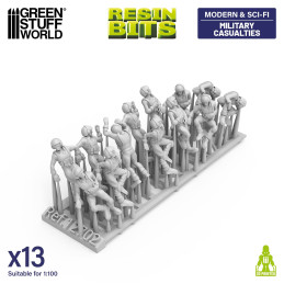 Figuren von verwundeten Soldaten 1:100 | Kit für Mecha, Gundams und Gunpla Figuren von verwundeten Soldaten 1:100 | Kit für Mecha, Gundams und Gunpla