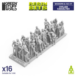 Figurines de civils blessés 1:100 | Kit pour Mecha, Gundams et Gunpla Figurines de civils blessés 1:100 | Kit pour Mecha, Gundams et Gunpla