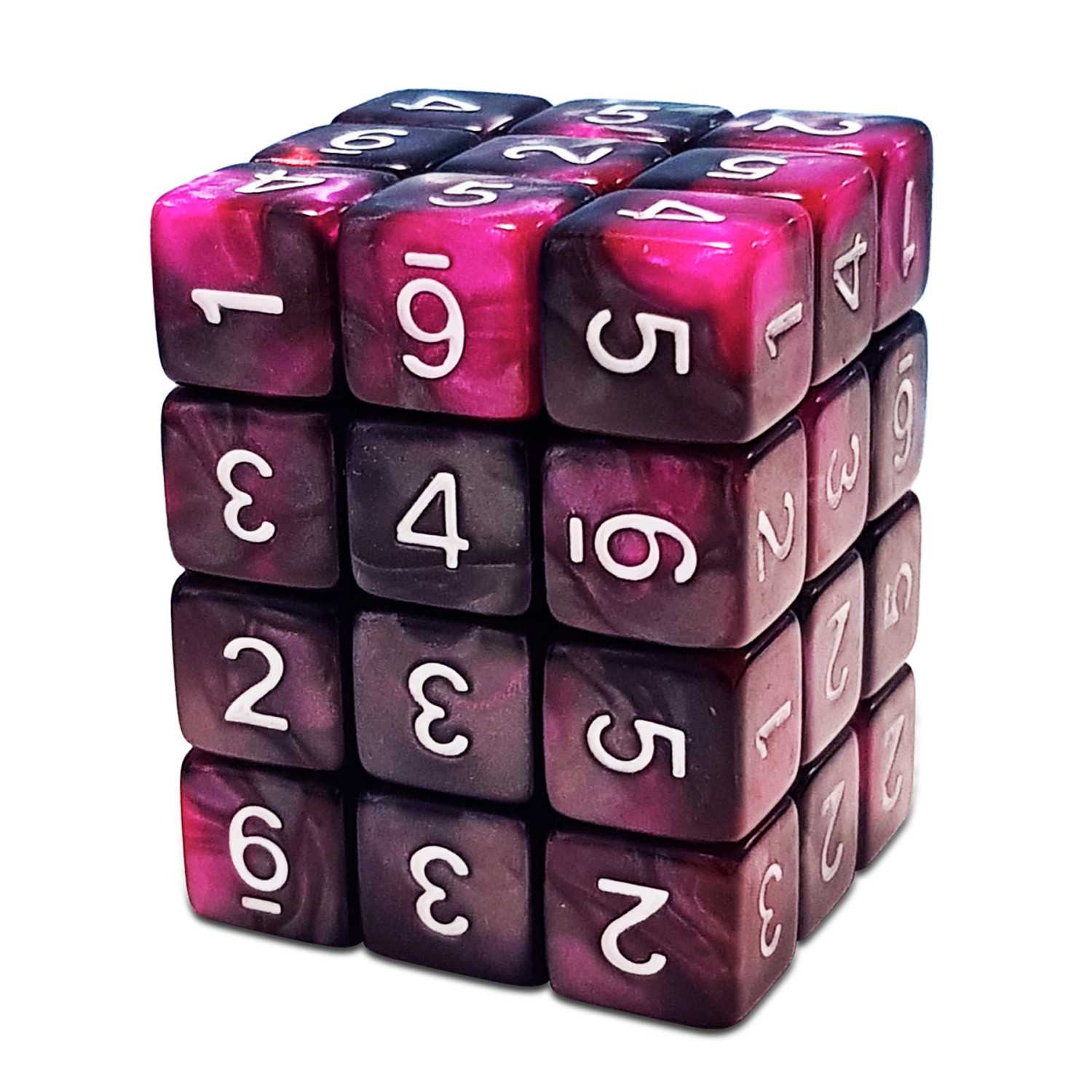 36x Dados D6 12mm - Lila Marmol Dados D6