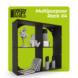 Black MDF Multipurpose Rack x4 Black MDF Multipurpose Rack x4