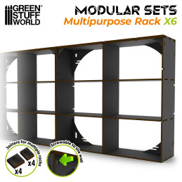 Cassettiera Multiuso Nera MDF x6 Cassettiera Multiuso Nera MDF x6