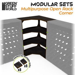 Black Multipurpose Open Rack - CORNER Black Multipurpose Open Rack - CORNER