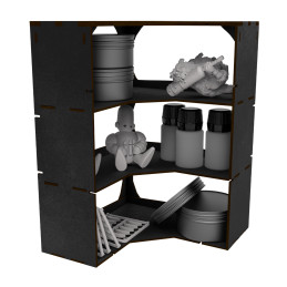 Black Multipurpose Open Rack - CORNER Black Multipurpose Open Rack - CORNER