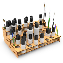 Organizzatore Modulare per Colori - FRONTALE | Legno MDF