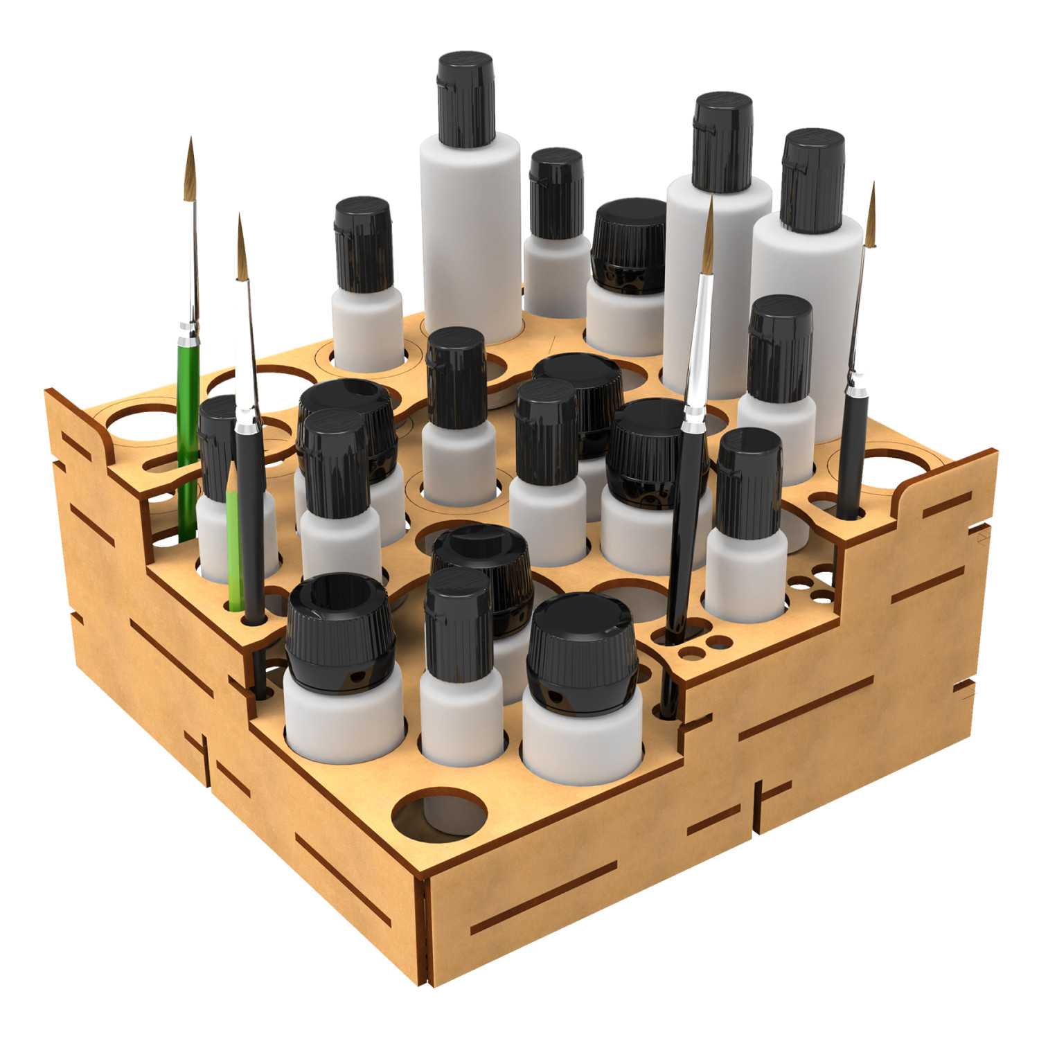 Modular Paint Rack - STRAIGHT CORNER | MDF Wood Displays Modular Paint Rack - STRAIGHT CORNER | MDF Wood Displays