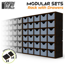 Support vertical en MDF avec 30 tiroirs - Noir Support vertical en MDF avec 30 tiroirs - Noir
