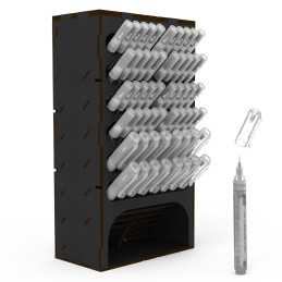 Organizador negro de Rotuladores - VERTICAL | Soporte para marcadores