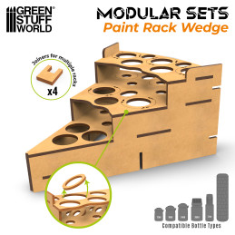 Modular Paint Rack - WEDGE | MDF Wood Displays Modular Paint Rack - WEDGE | MDF Wood Displays