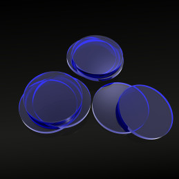 Acrylic Bases - Round 40 mm CLEAR BLUE | Acrylic Round Bases