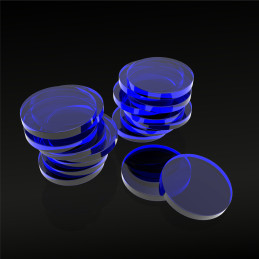 25 mm runde und blau transparent Acryl Basen | Runde Transparente Basen