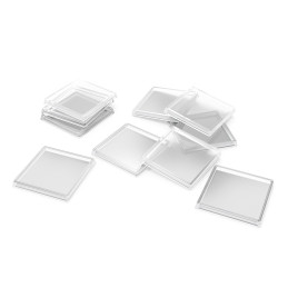 Basi in plastica vuote DA INCASSO trasparenti - Quadrata 40mm | Quadrate Basi in plastica vuote DA INCASSO trasparenti - Quadrata 40mm | Quadrate