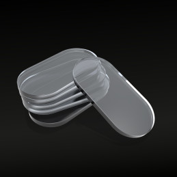 Acrylic Bases - Oval Pill 75x50mm CLEAR | Acrylic Oval Bases