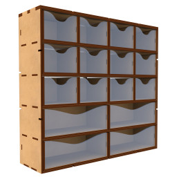 Cassettiera verticale legno MDF | Legno MDF