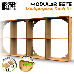 MDF Multipurpose Rack x4 | MDF Wood Displays MDF Multipurpose Rack x4 | MDF Wood Displays