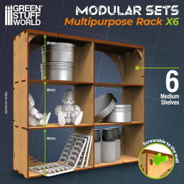 MDF-Mehrzweckregal x6 | MDF-Holz MDF-Mehrzweckregal x6 | MDF-Holz