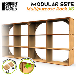 MDF-Mehrzweckregal x6 | MDF-Holz MDF-Mehrzweckregal x6 | MDF-Holz