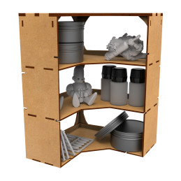 Multipurpose Open Rack - CORNER | MDF Wood Displays