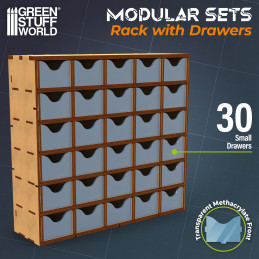 Support vertical en MDF avec 30 tiroirs Support vertical en MDF avec 30 tiroirs