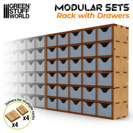 Support vertical en MDF avec 30 tiroirs Support vertical en MDF avec 30 tiroirs