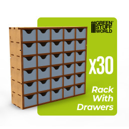 Support vertical en MDF avec 30 tiroirs Support vertical en MDF avec 30 tiroirs