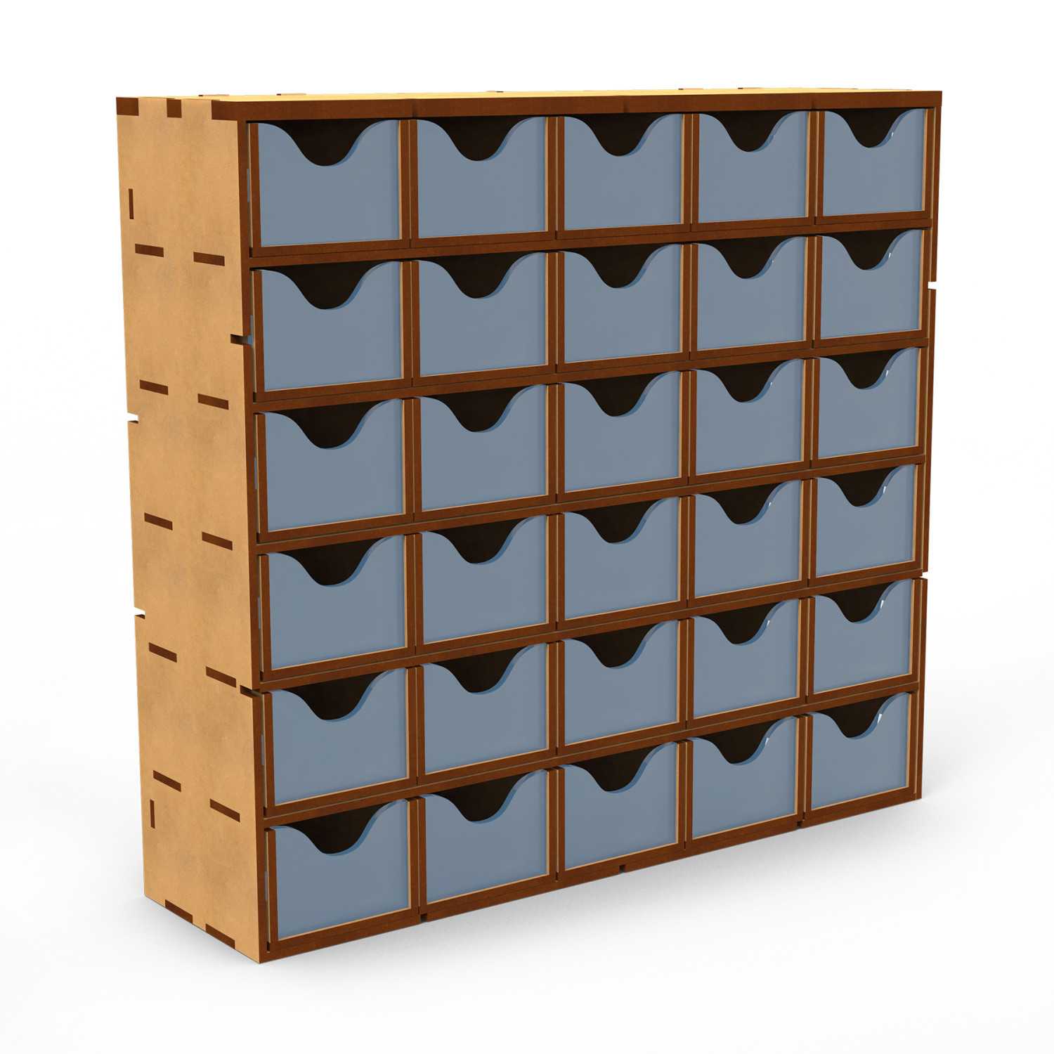 Support vertical en MDF avec 30 tiroirs Support vertical en MDF avec 30 tiroirs